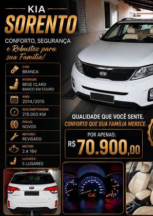 KIA SORENTO 2.4 16V GASOLINA EX AUTOMÁTICO KIA SORENTO 2.4 16V GASOLINA EX AUTOMÁTICO